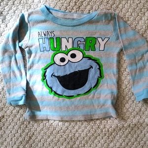 Adorable 18M Cookie Monster Long Sleeve Shirt